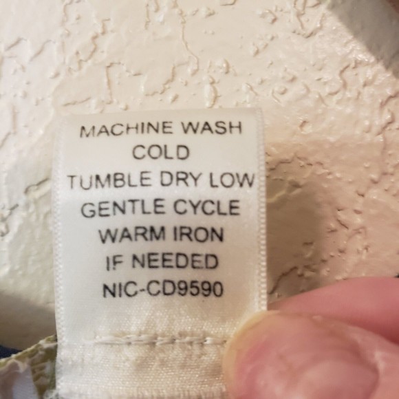 Nicolette Sleeveless Cotton Dress, Size Medium Navy Floral Drawstring Waist - Picture 3 of 10